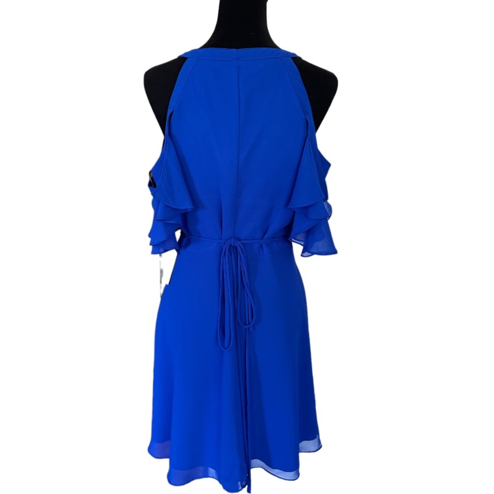 Lulus Bombshell Royal Blue Off-The-Shoulder Wrap Dress Size XL - Picture 10 of 13